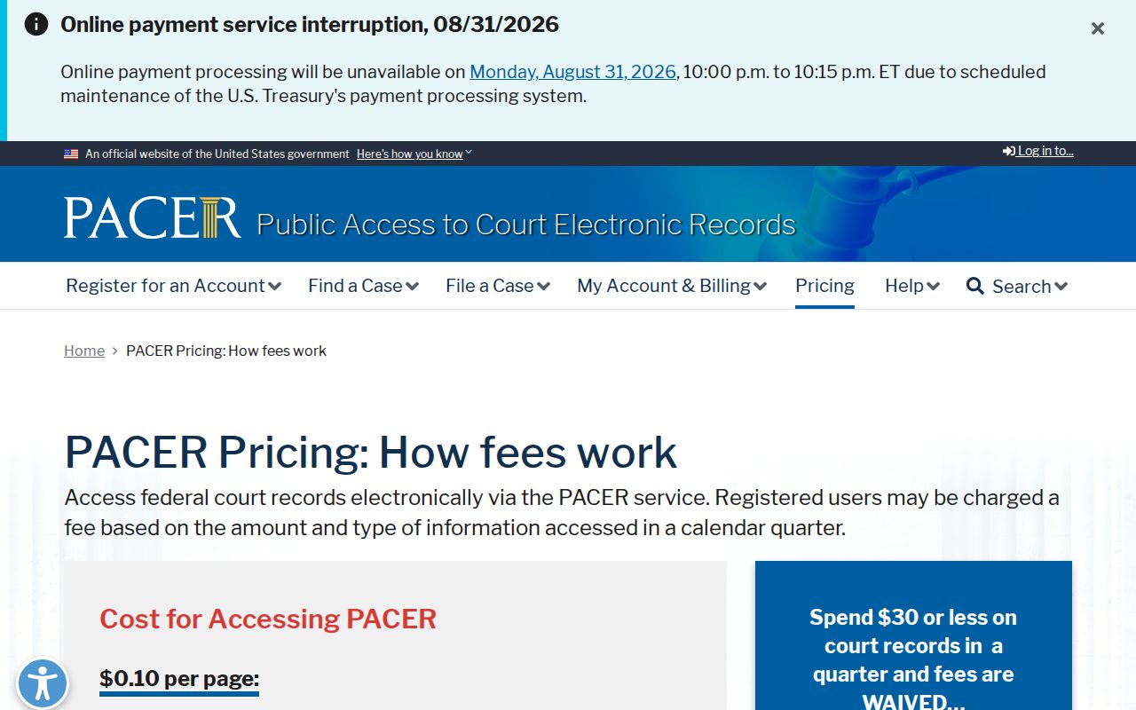 Graham County case search federal PACER access information