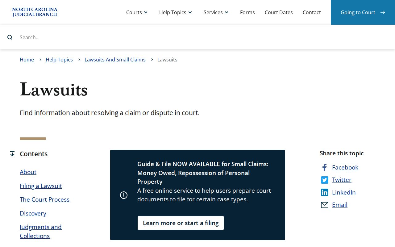 Graham County civil docket civil and small claims jurisdiction guidance
