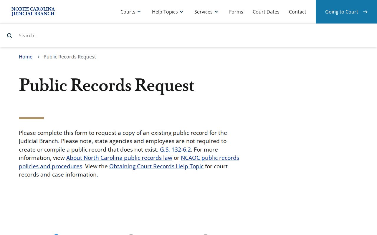 Graham County court record request routing for Judicial Branch administrative records