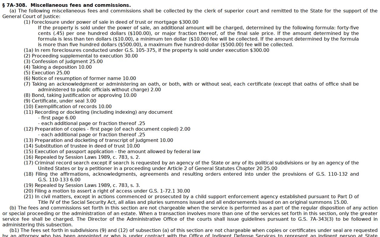 Graham County court record copy certificate and exemplification fee statute