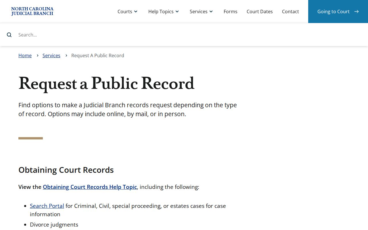 Graham County court record request routing between clerk files and administrative records