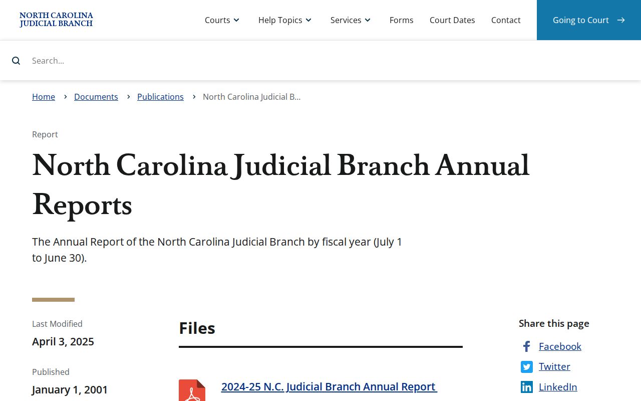 Graham County court docket Judicial Branch annual reports page