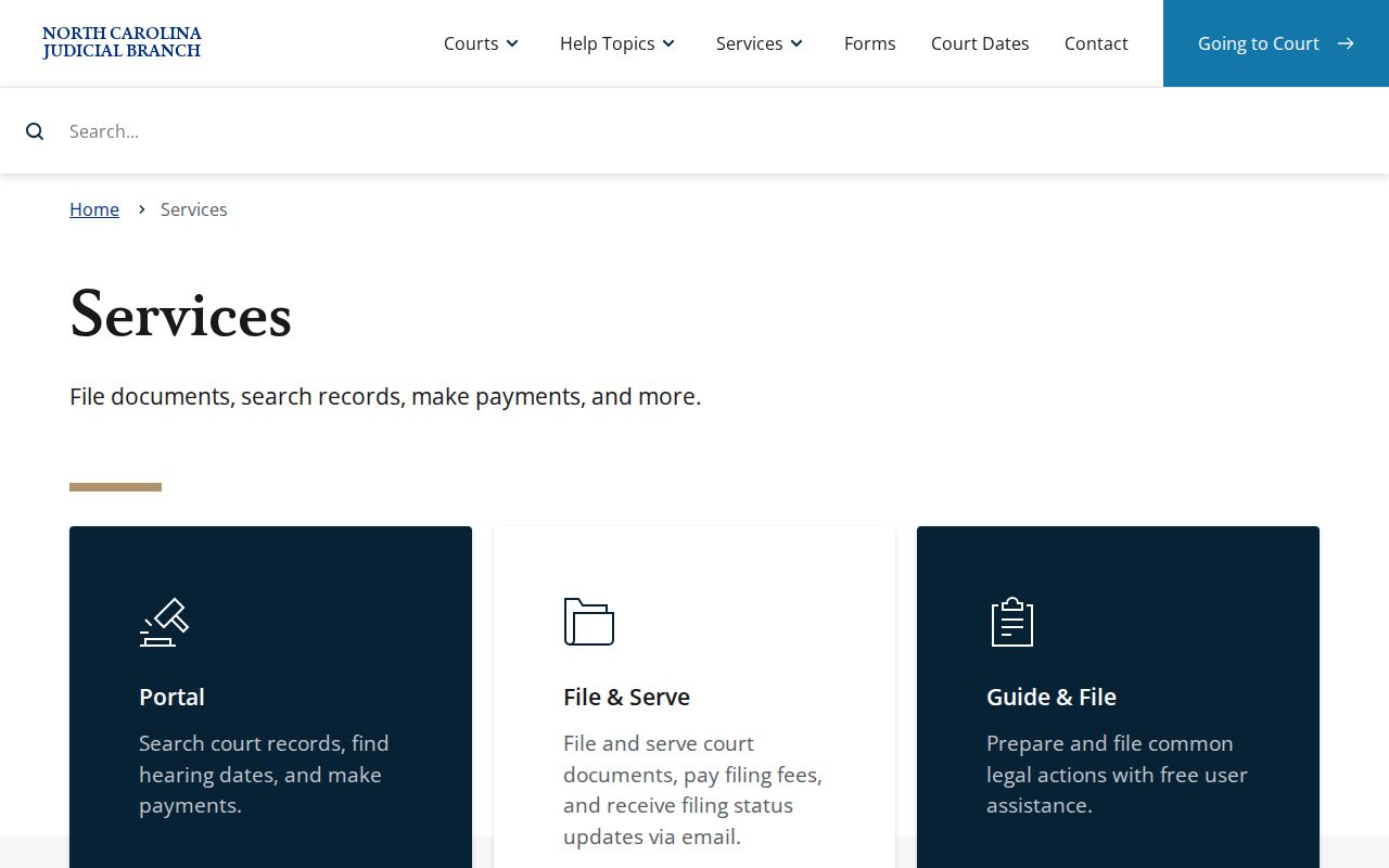 Graham County court docket North Carolina Judicial Branch services page